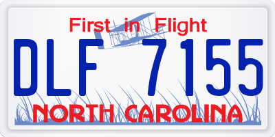 NC license plate DLF7155