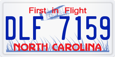 NC license plate DLF7159