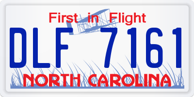 NC license plate DLF7161
