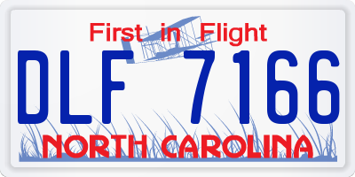 NC license plate DLF7166