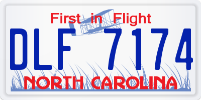NC license plate DLF7174