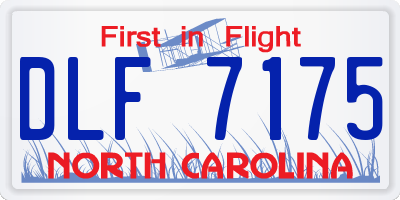 NC license plate DLF7175