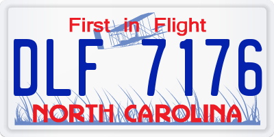 NC license plate DLF7176