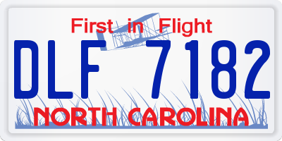 NC license plate DLF7182