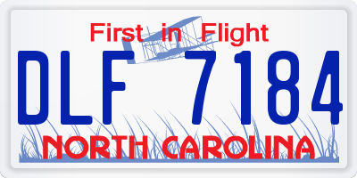 NC license plate DLF7184