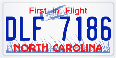 NC license plate DLF7186