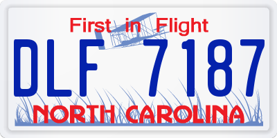 NC license plate DLF7187