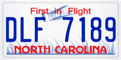 NC license plate DLF7189