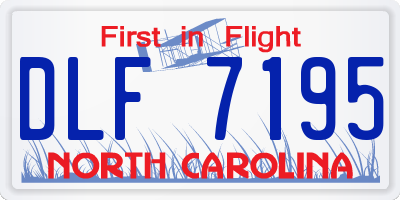 NC license plate DLF7195