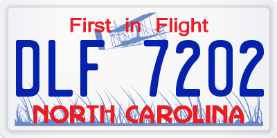 NC license plate DLF7202