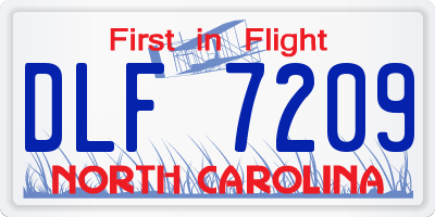 NC license plate DLF7209