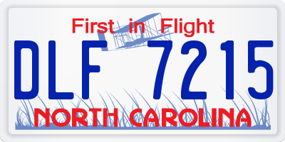 NC license plate DLF7215