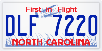 NC license plate DLF7220