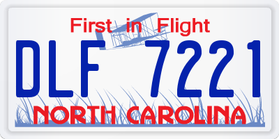 NC license plate DLF7221