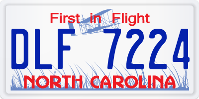 NC license plate DLF7224