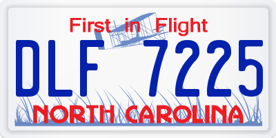 NC license plate DLF7225