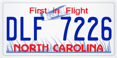 NC license plate DLF7226