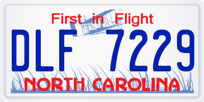 NC license plate DLF7229