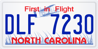 NC license plate DLF7230