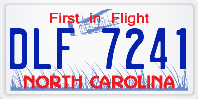 NC license plate DLF7241