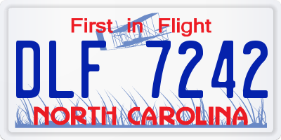 NC license plate DLF7242