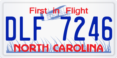 NC license plate DLF7246