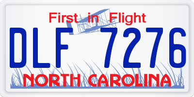 NC license plate DLF7276