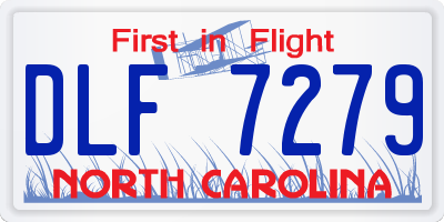 NC license plate DLF7279