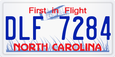 NC license plate DLF7284