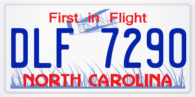 NC license plate DLF7290