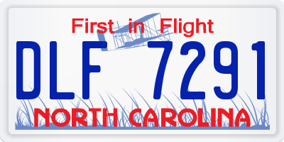 NC license plate DLF7291