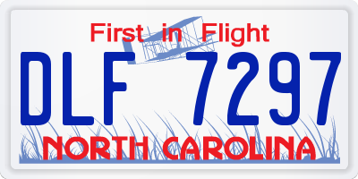 NC license plate DLF7297