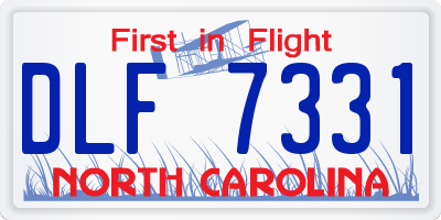 NC license plate DLF7331