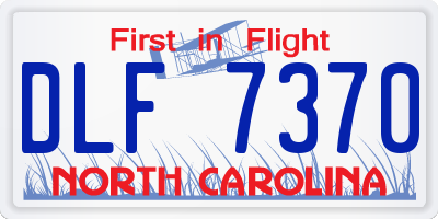 NC license plate DLF7370