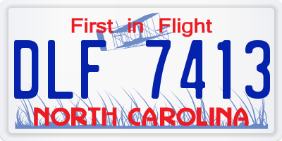 NC license plate DLF7413