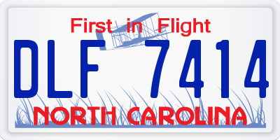 NC license plate DLF7414