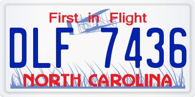 NC license plate DLF7436