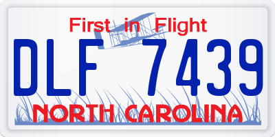 NC license plate DLF7439