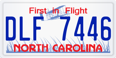 NC license plate DLF7446