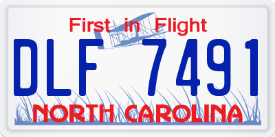 NC license plate DLF7491