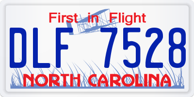 NC license plate DLF7528