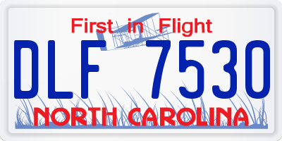 NC license plate DLF7530