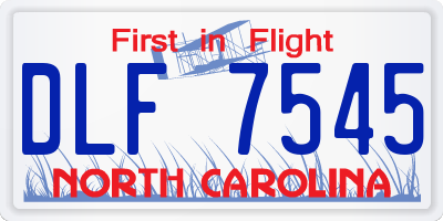 NC license plate DLF7545