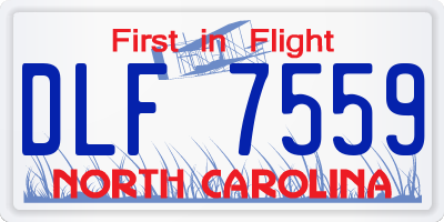 NC license plate DLF7559