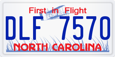 NC license plate DLF7570