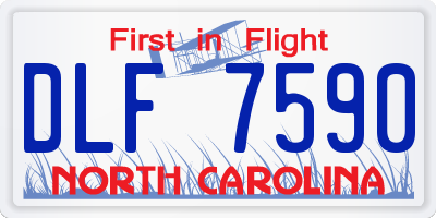 NC license plate DLF7590