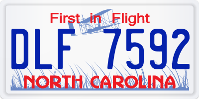 NC license plate DLF7592