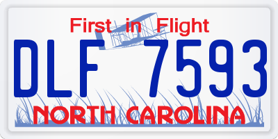 NC license plate DLF7593