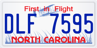 NC license plate DLF7595
