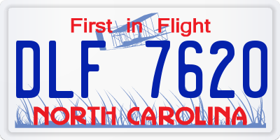NC license plate DLF7620